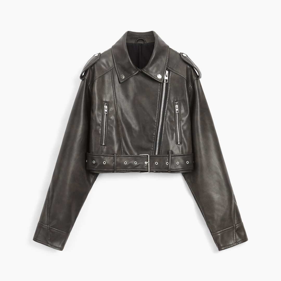 DriDa crop leren jas