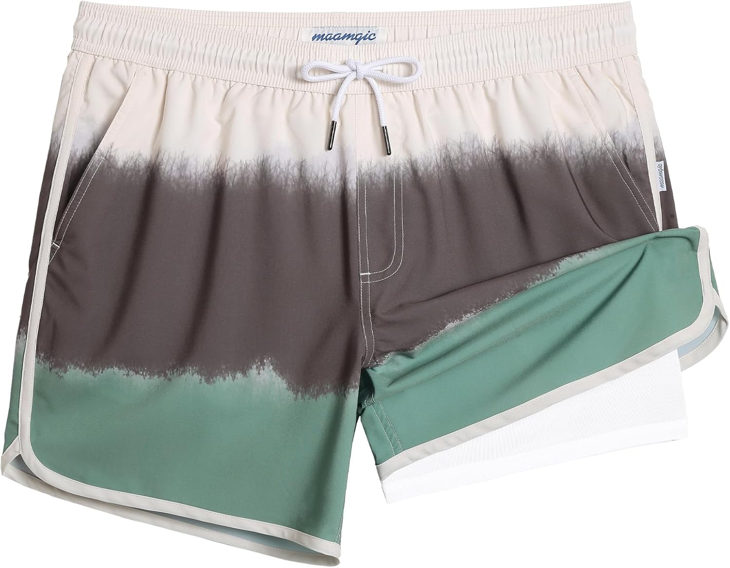 DriDa Heren 2-in-1 Vintage Zwembroek met Compressievoering