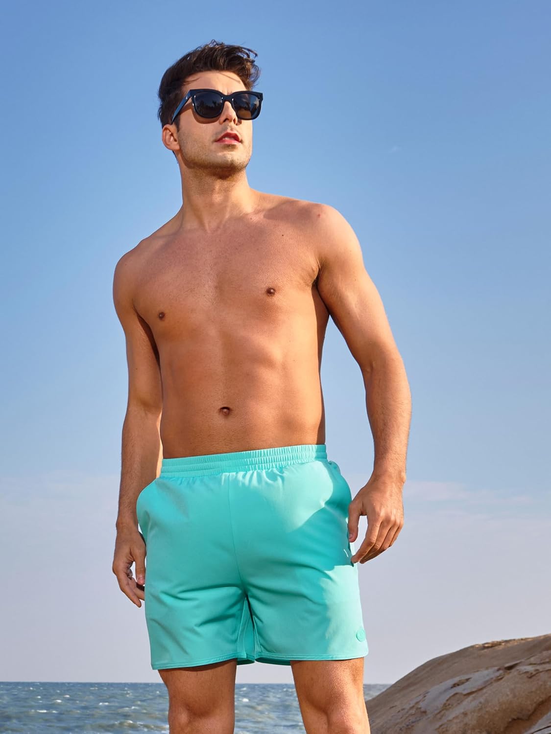 DriDa Heren 5-Inch Sneldrogende Zwemshort
