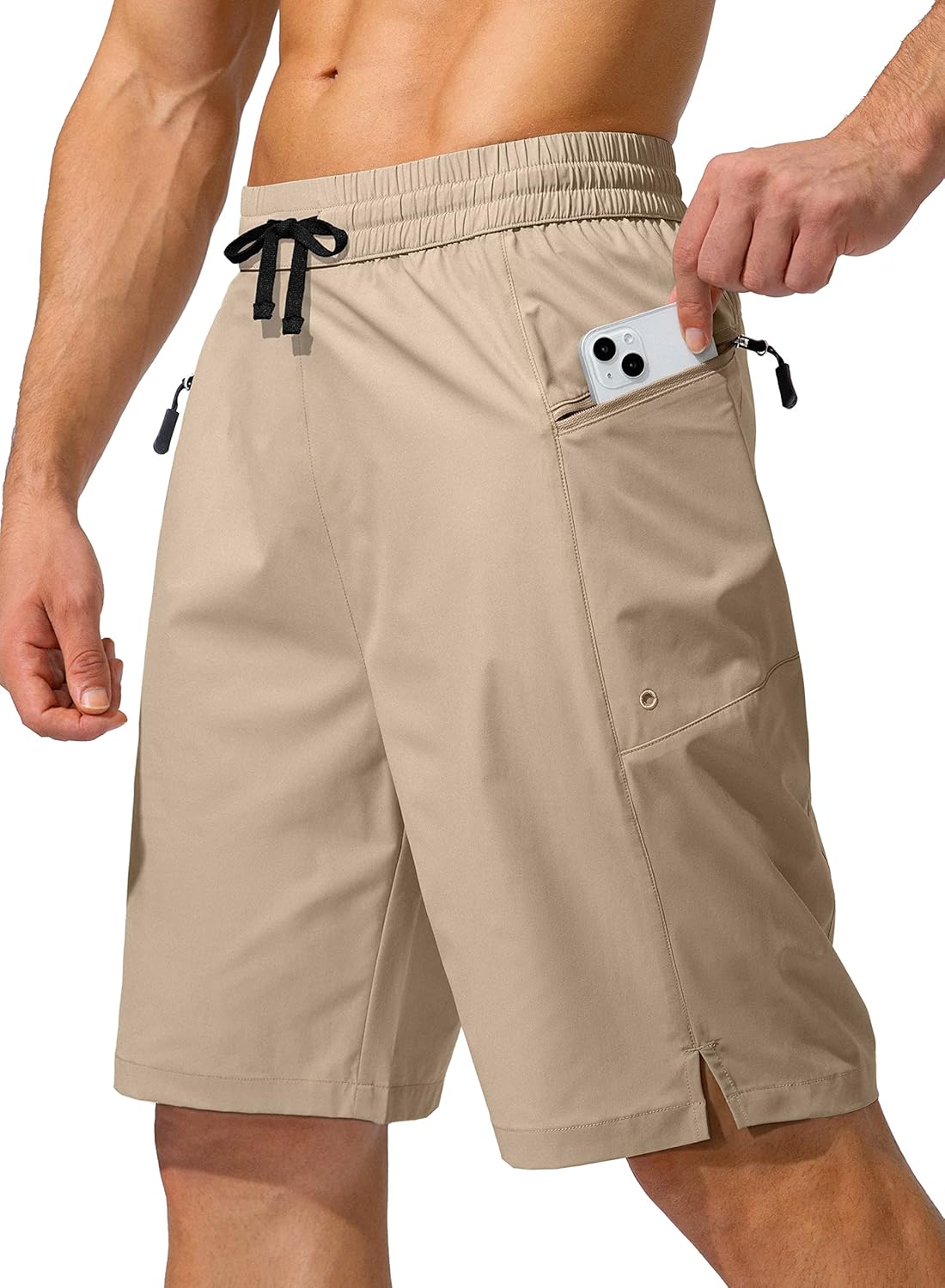 Men's Swim Trunks Quick Dry Board Shorts with Zipper Pockets Beach Shorts Bathing Suits for Men - No Mesh Liner