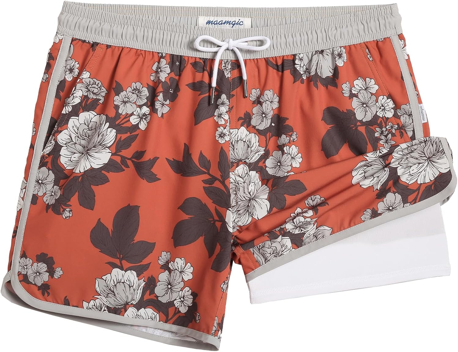 DriDa Heren 2-in-1 Vintage Zwembroek met Compressievoering