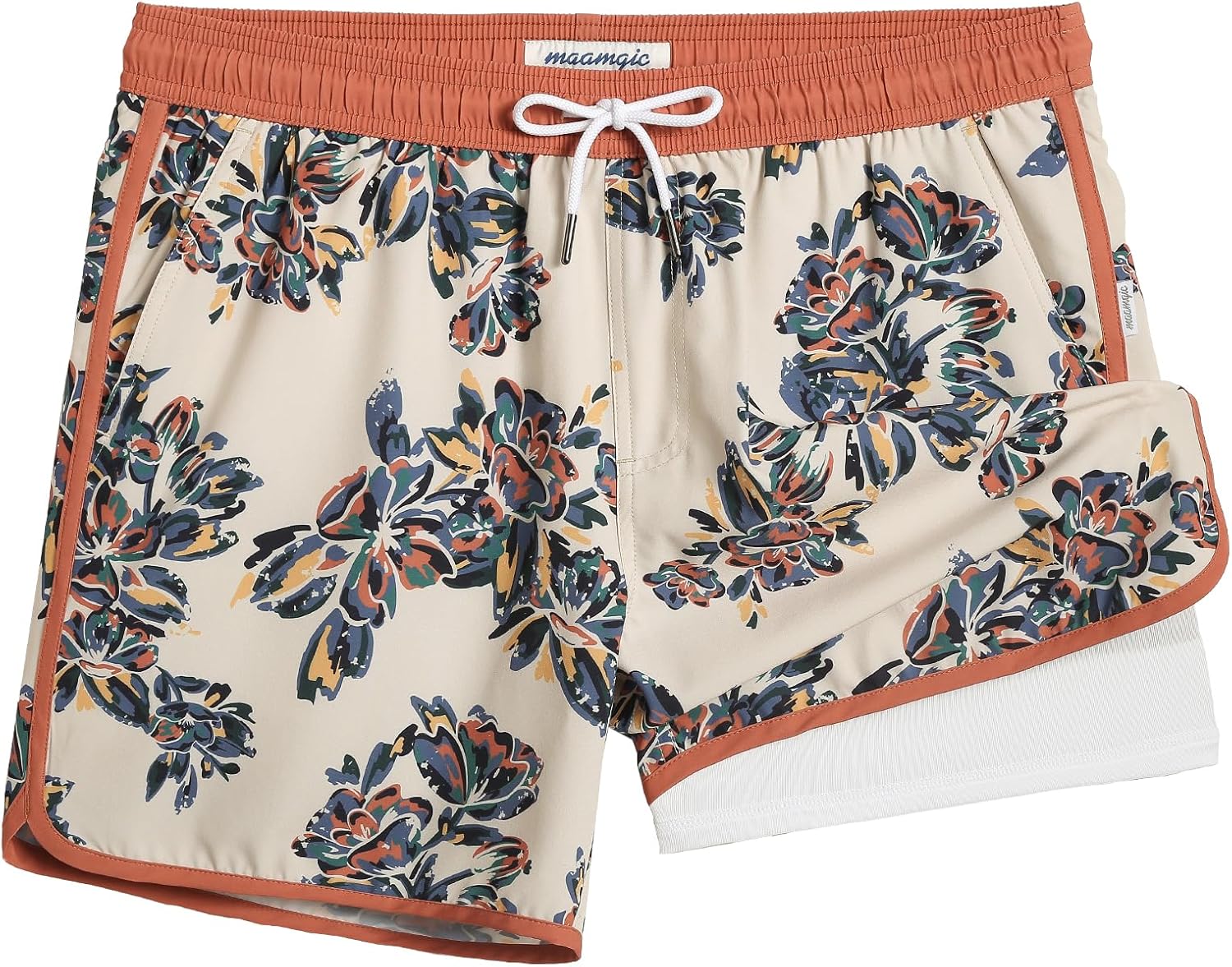 DriDa Heren 2-in-1 Vintage Zwembroek met Compressievoering