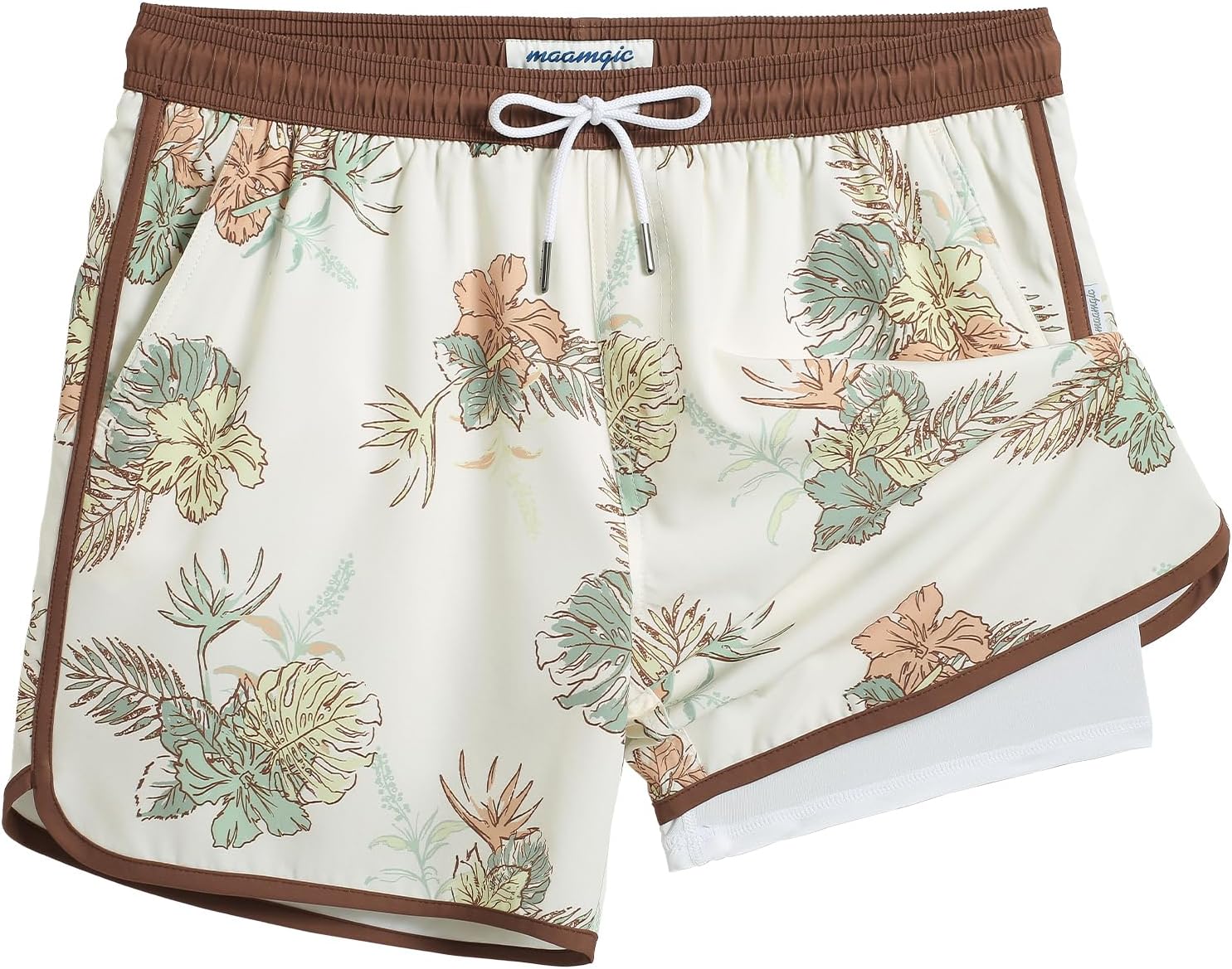 DriDa Heren 2-in-1 Vintage Zwembroek met Compressievoering