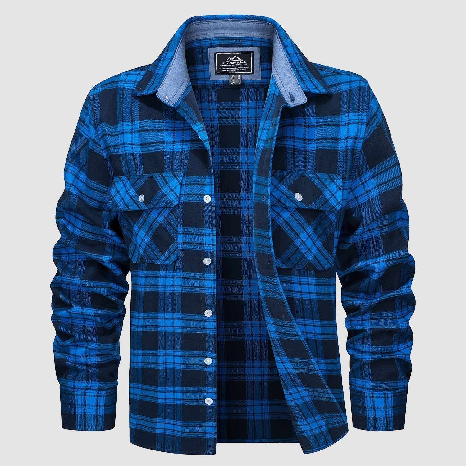DriDa Katoenen Flanellen Overhemd – Casual Geruit Button-Up