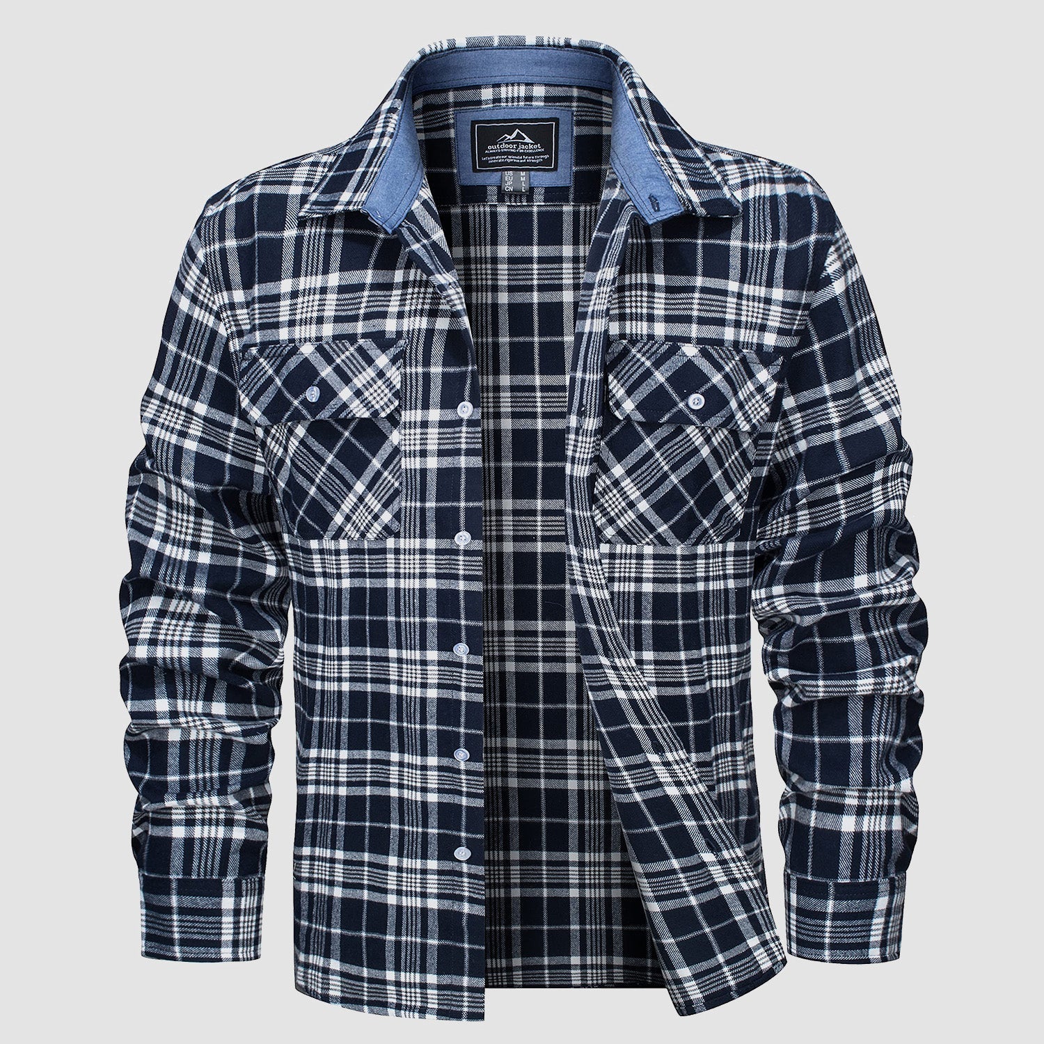 DriDa Katoenen Flanellen Overhemd – Casual Geruit Button-Up