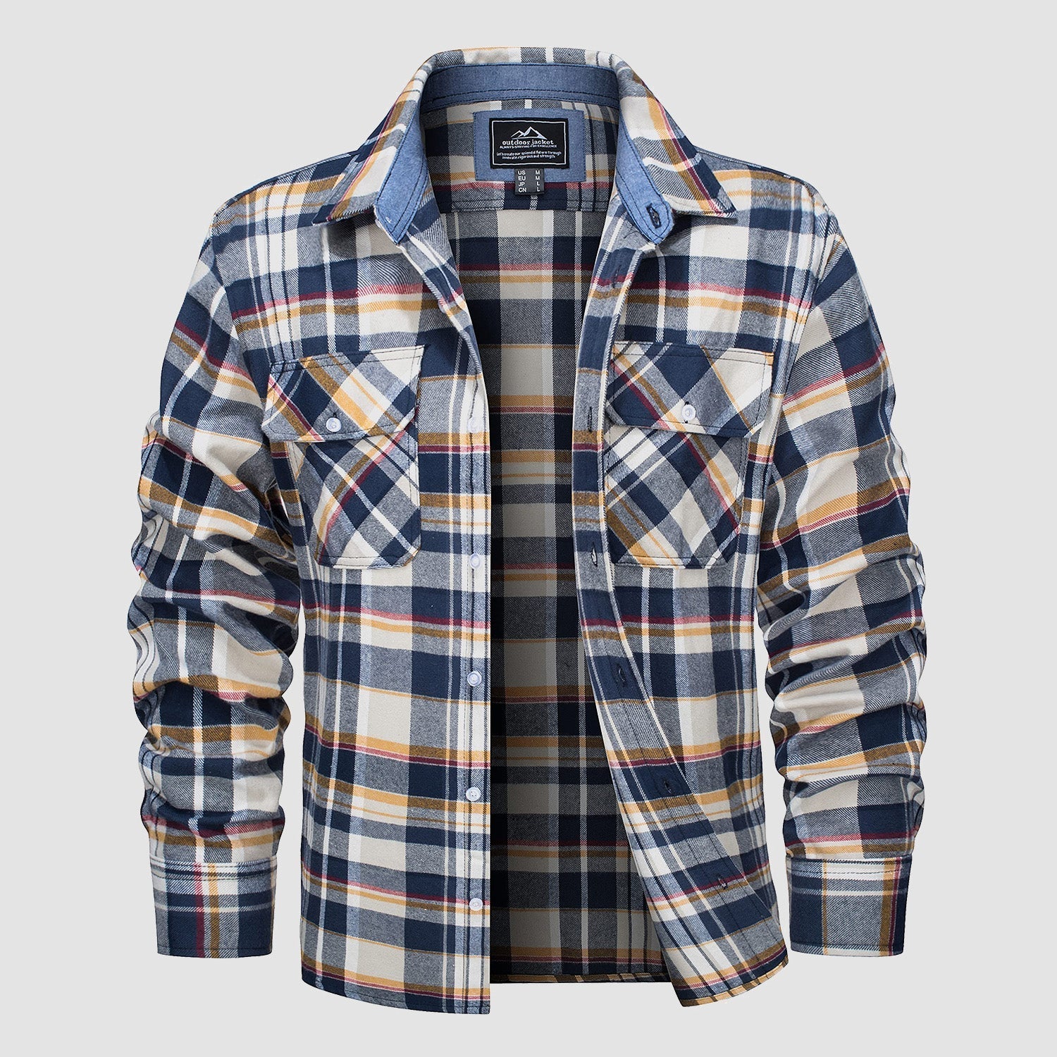 DriDa Katoenen Flanellen Overhemd – Casual Geruit Button-Up