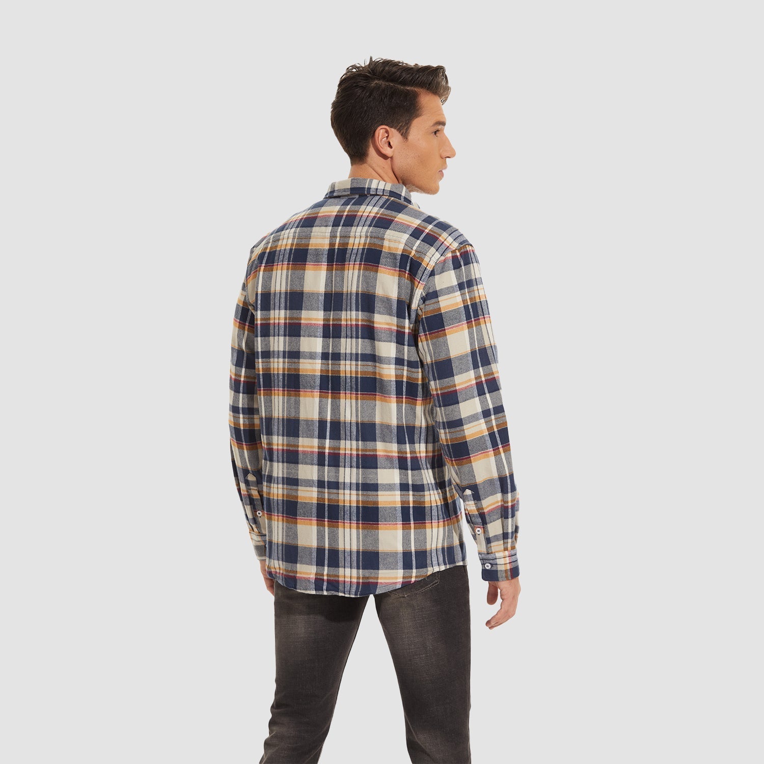 DriDa Katoenen Flanellen Overhemd – Casual Geruit Button-Up