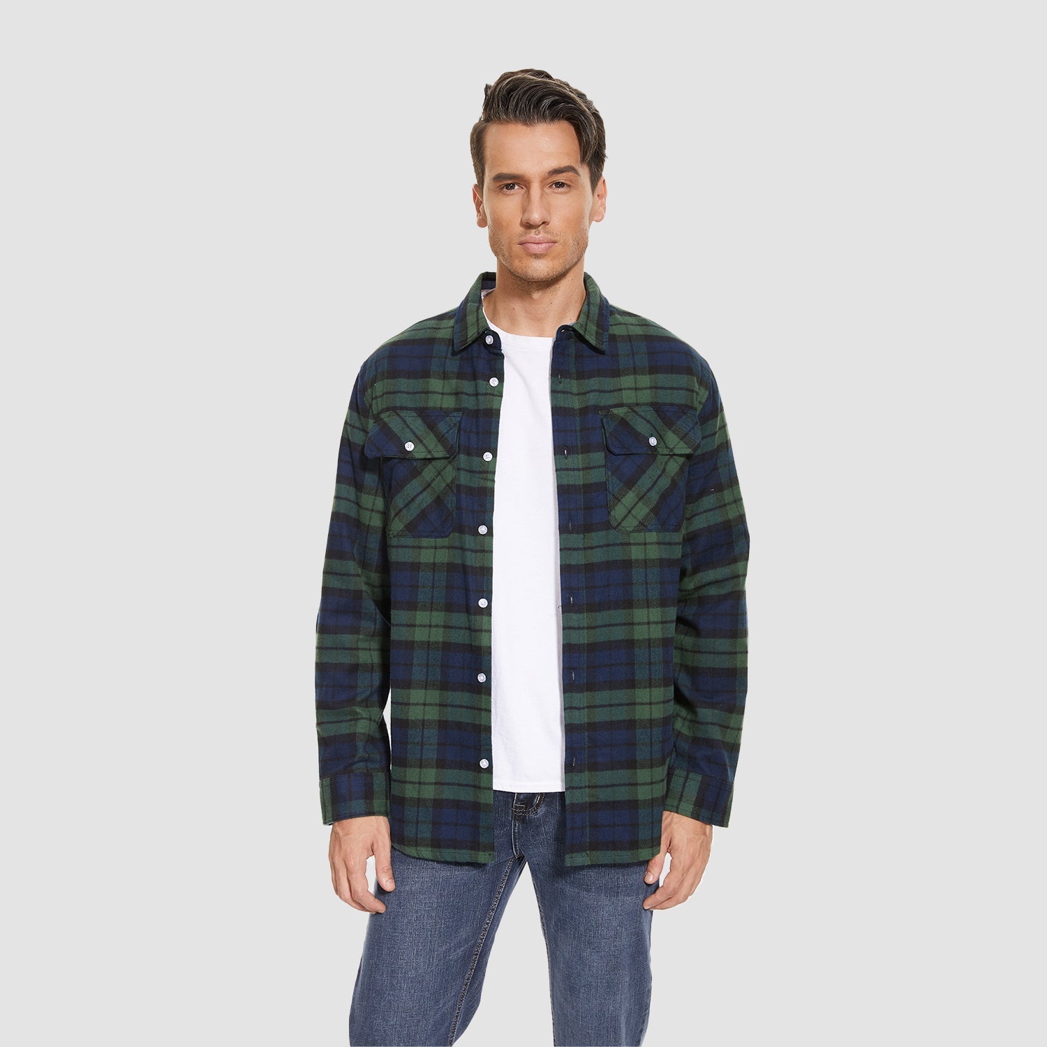 DriDa Katoenen Flanellen Overhemd – Casual Geruit Button-Up