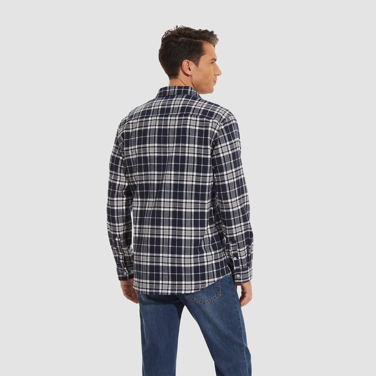 DriDa Katoenen Flanellen Overhemd – Casual Geruit Button-Up