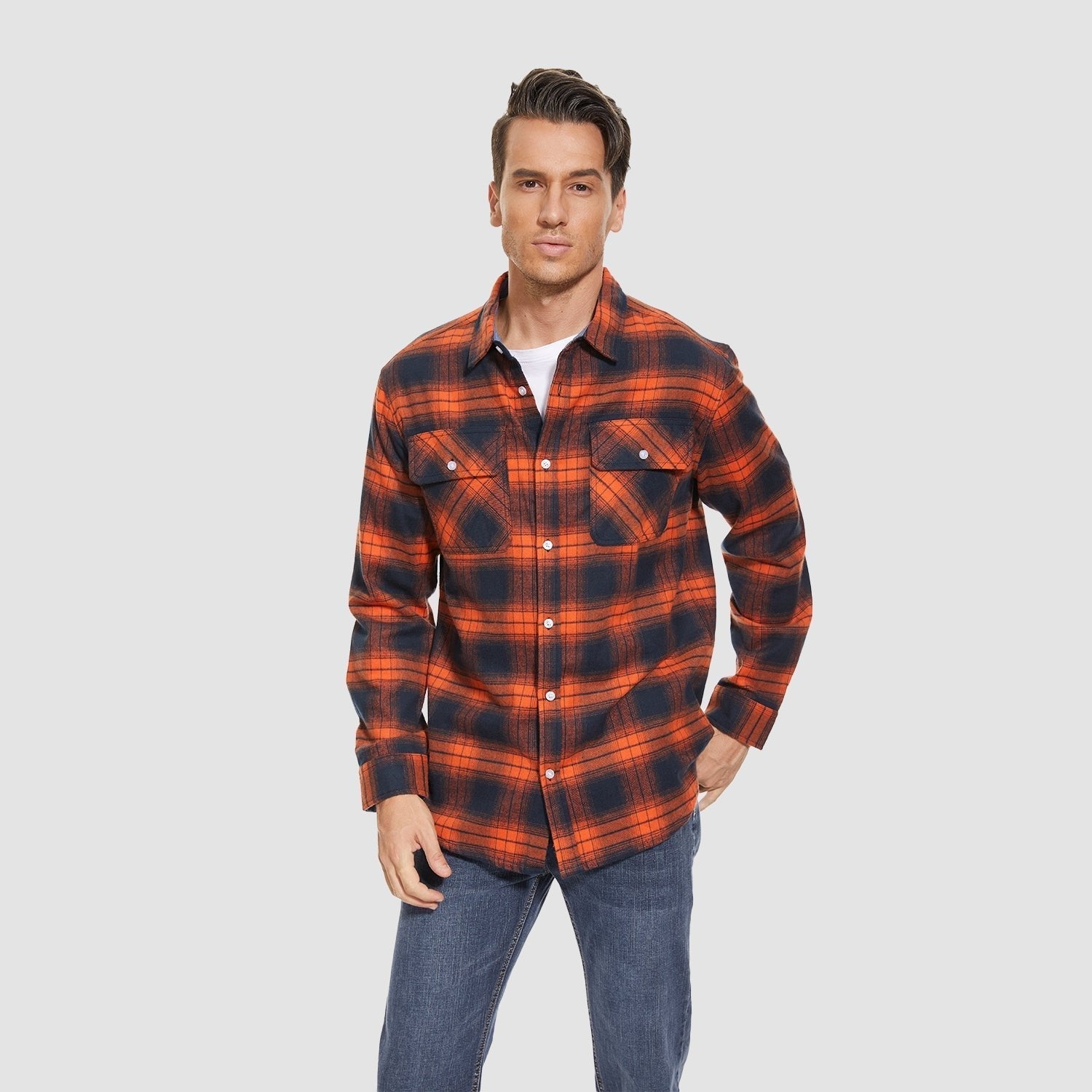 DriDa Katoenen Flanellen Overhemd – Casual Geruit Button-Up
