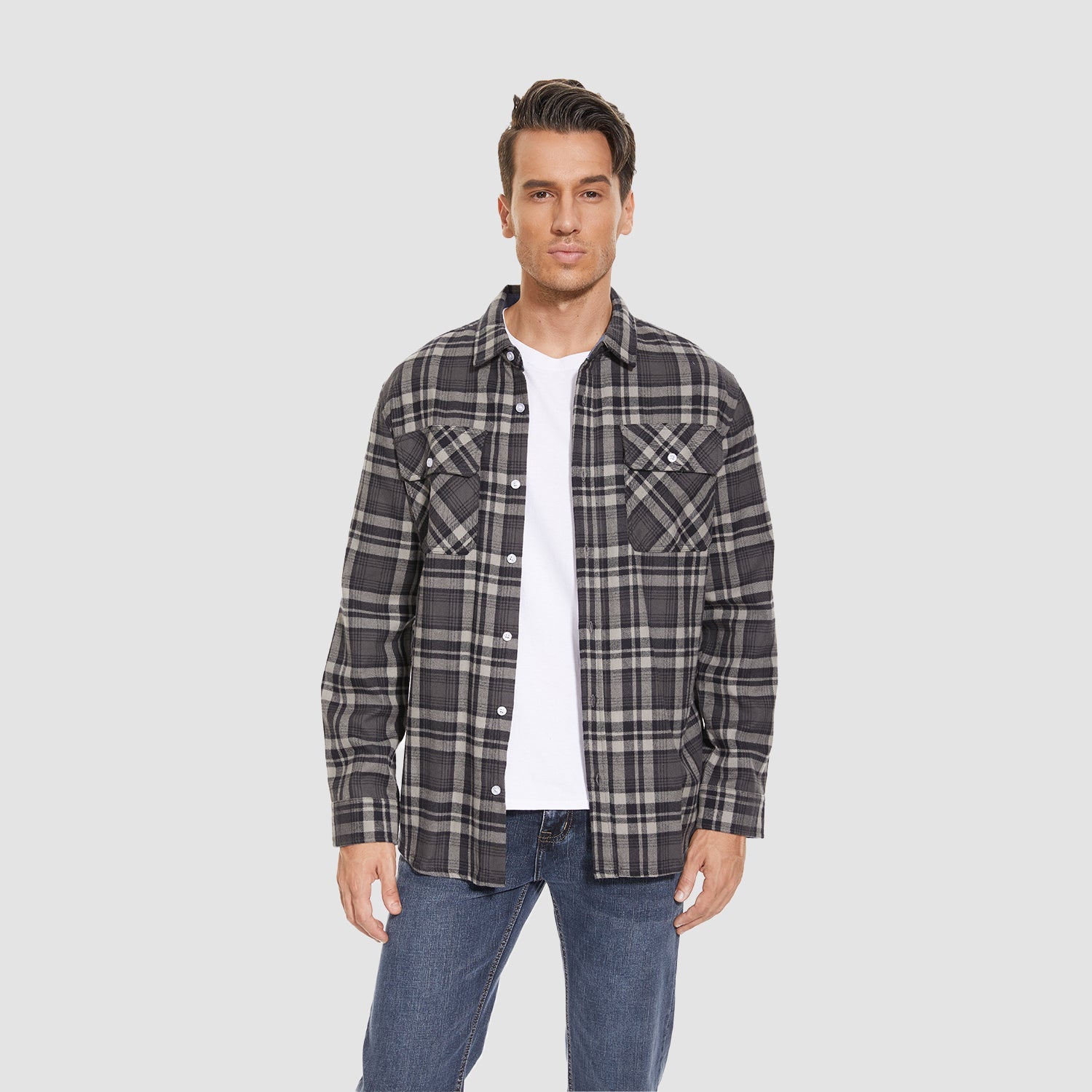DriDa Katoenen Flanellen Overhemd – Casual Geruit Button-Up