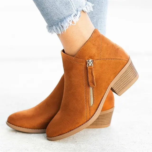 DriDa Suède Chelsea Boots met Hak