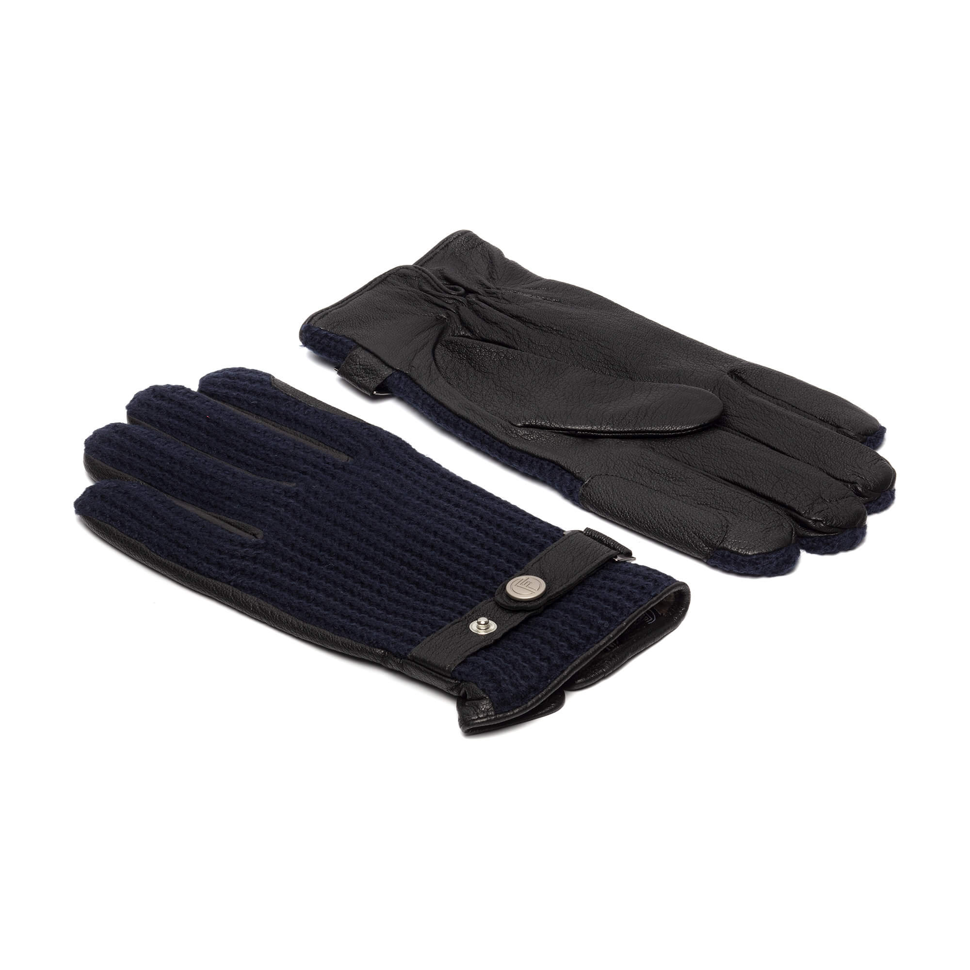 DriDa Heren Handschoenen – Blauw Geitenleer met Wol-Kasjmier Voering