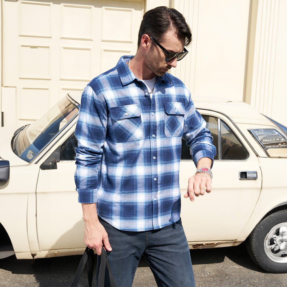 DriDa Katoenen Flanellen Overhemd – Casual Geruit Button-Up