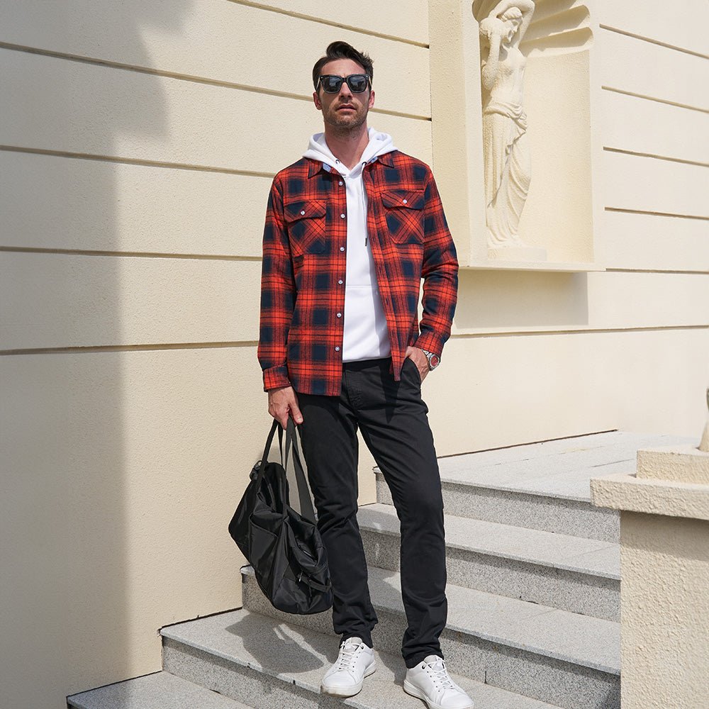 DriDa Katoenen Flanellen Overhemd – Casual Geruit Button-Up