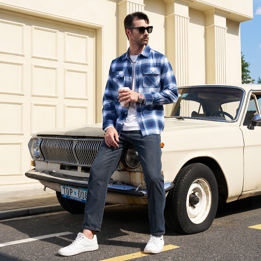 DriDa Katoenen Flanellen Overhemd – Casual Geruit Button-Up