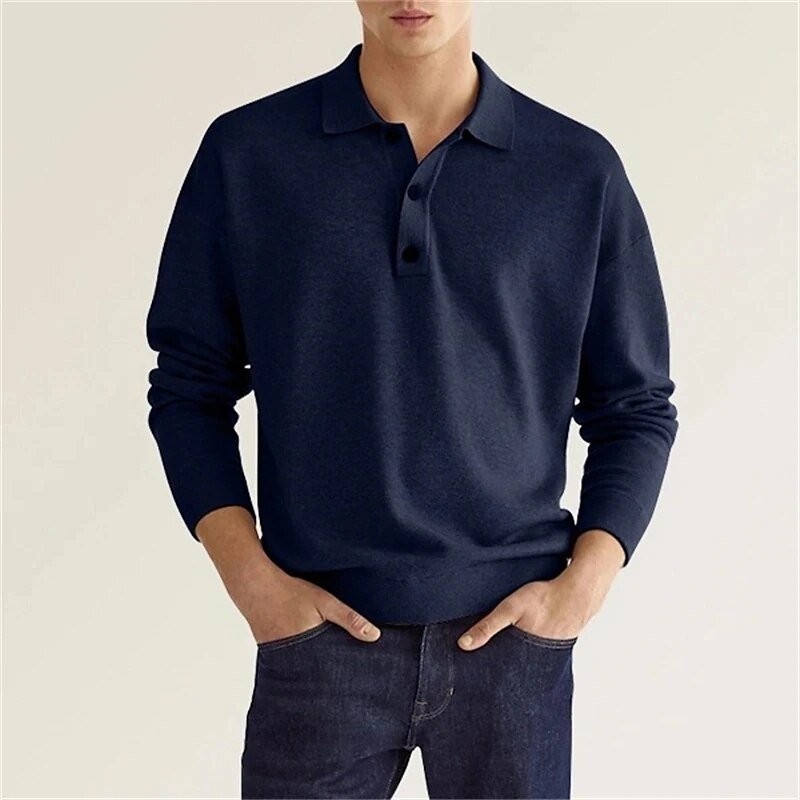 DriDa Elias Poloshirt met Lange Mouwen – Moeiteloze Elegant
