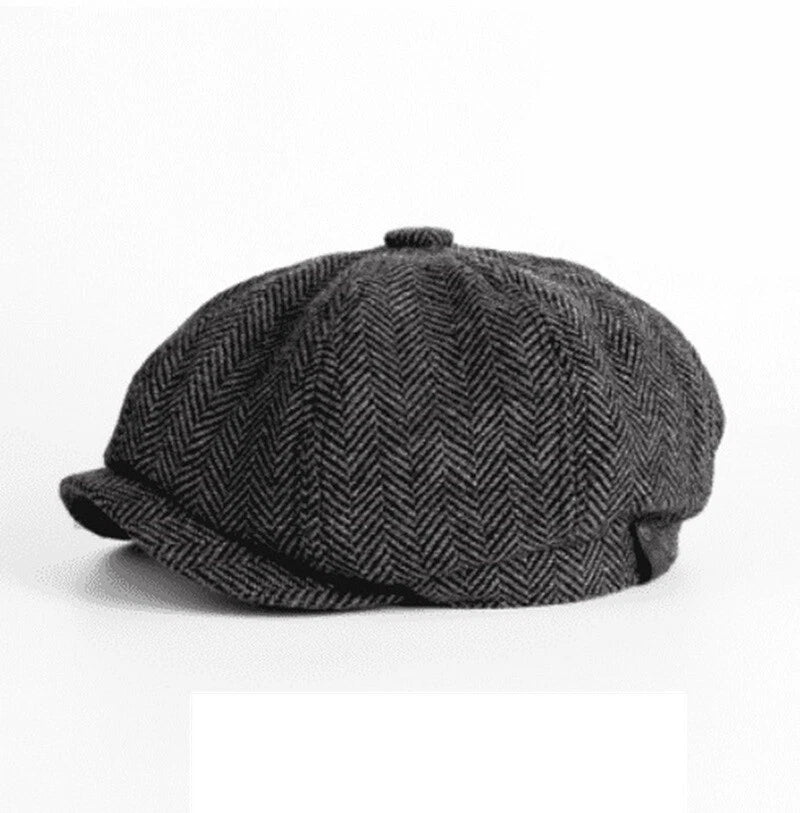 DriDa Klassieke 'Newsboy' Stijl Pet met Pop-Knop Piek