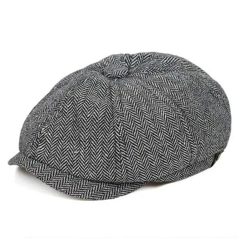 DriDa Klassieke 'Newsboy' Stijl Pet met Pop-Knop Piek
