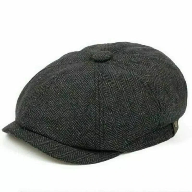 DriDa Klassieke 'Newsboy' Stijl Pet met Pop-Knop Piek