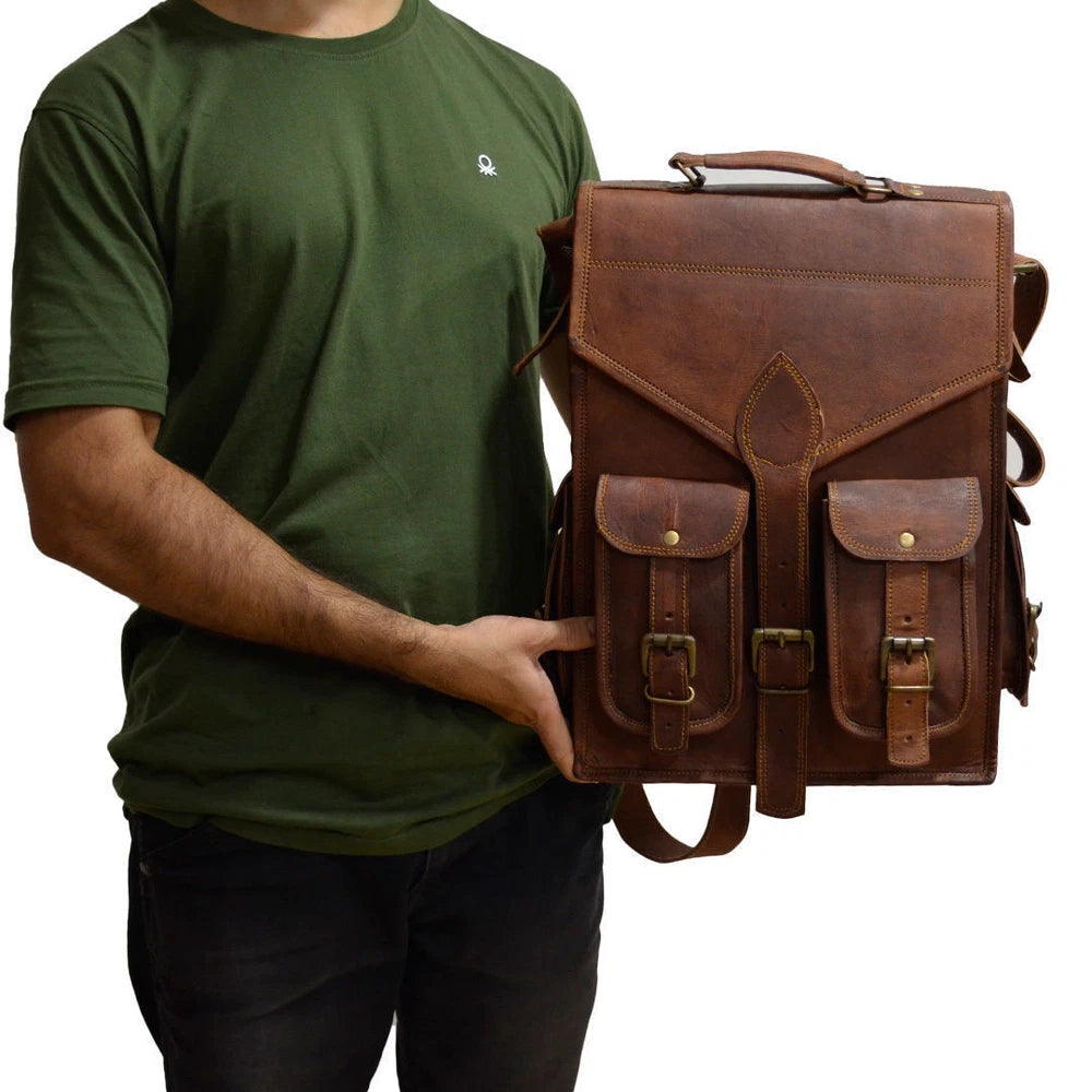 DriDa Unisex Leren Rugzak