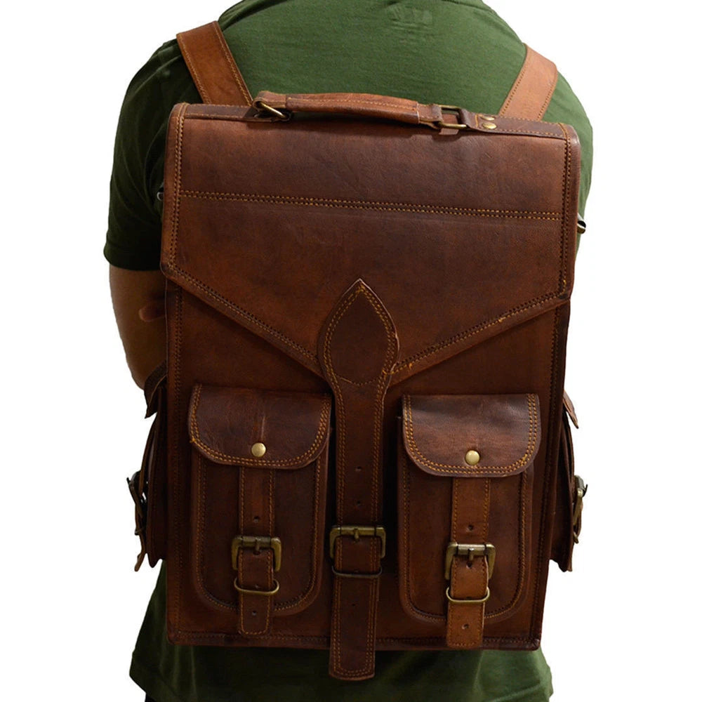 DriDa Unisex Leren Rugzak