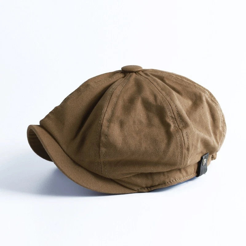 DriDa Klassieke 'Newsboy' Stijl Pet met Pop-Knop Piek