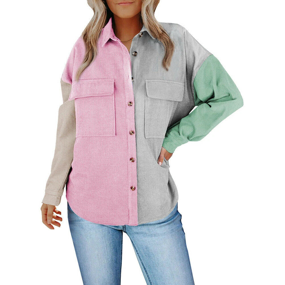 Dames Losvallend Corduroy Overhemd