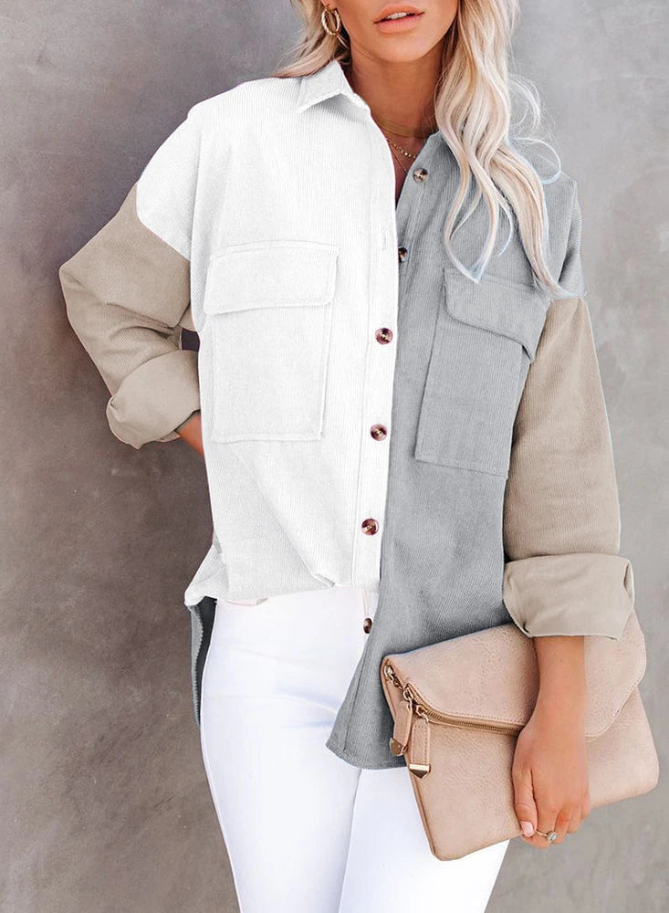 Dames Losvallend Corduroy Overhemd