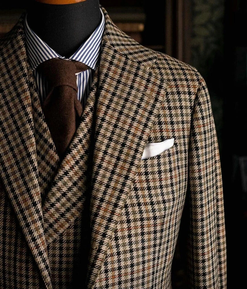Houndstooth 3-delige Slim Fit Set