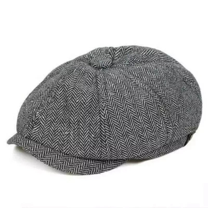 DriDa Klassieke 'Newsboy' Stijl Pet met Pop-Knop Piek