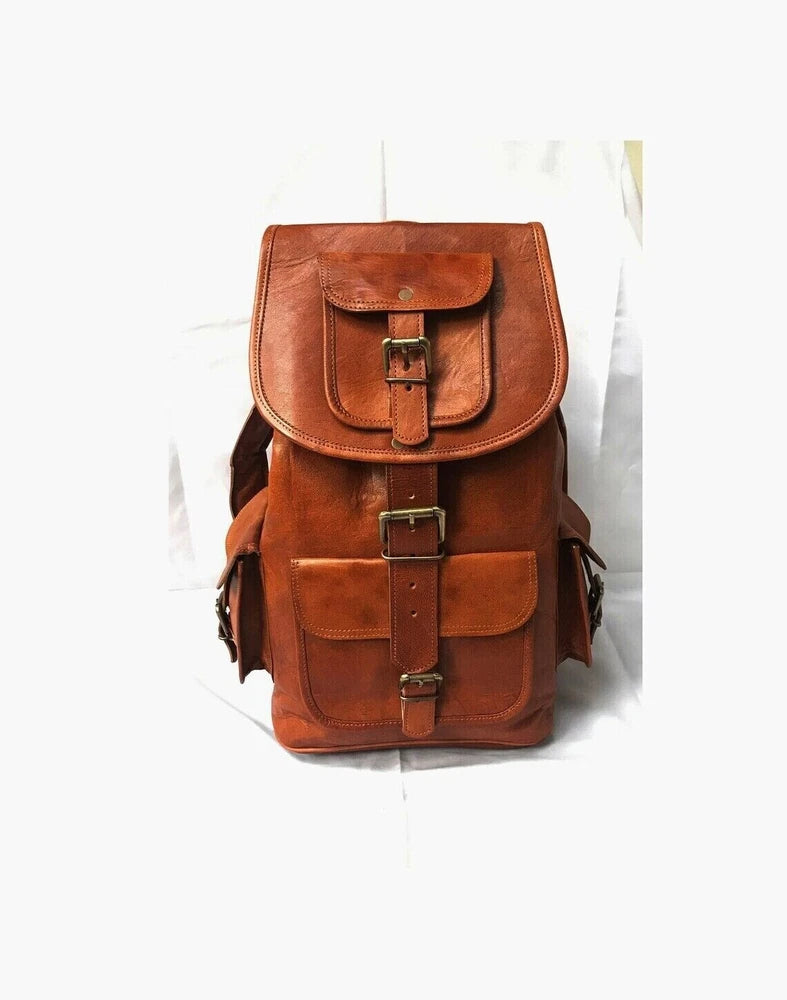 DriDa Heren Vintage Leren Laptop Rugzak