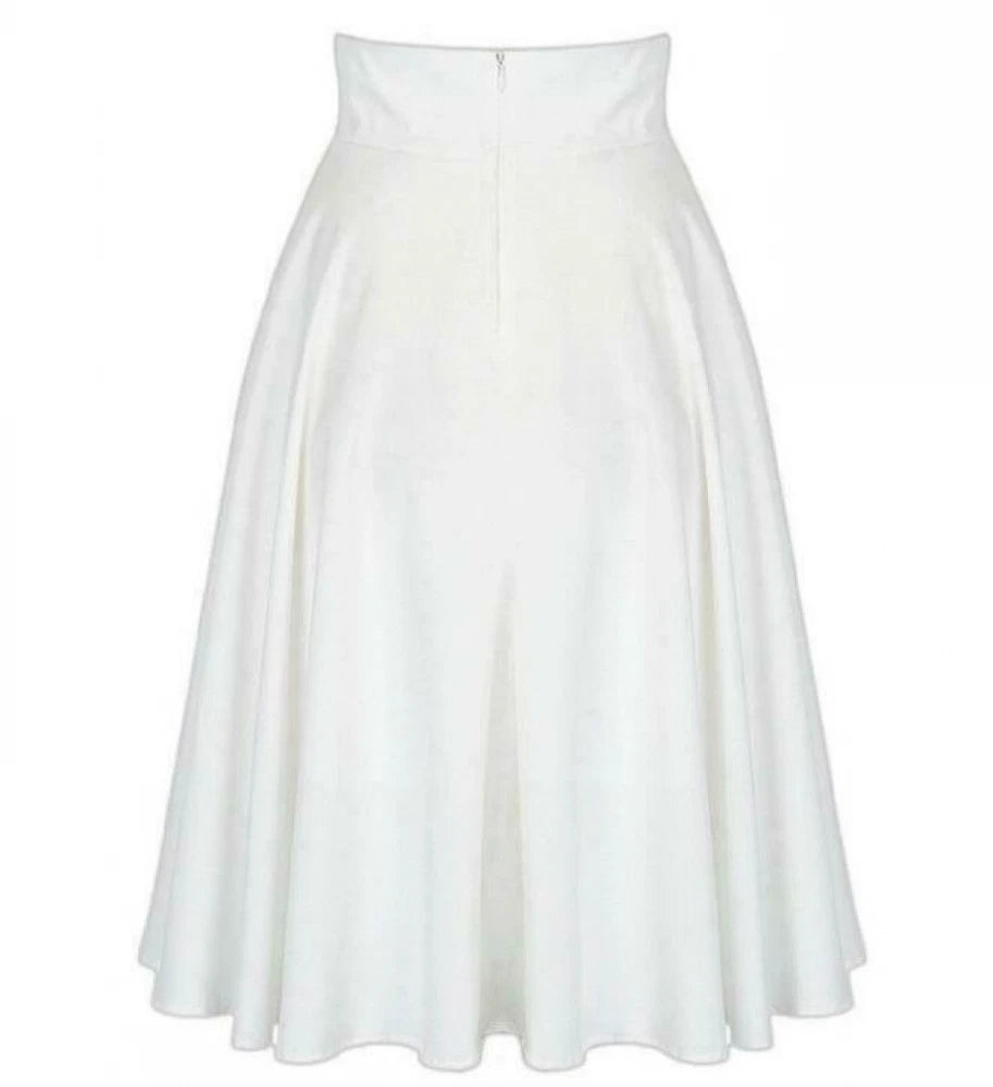 Stretch Skater Rok voor Dames – Midi Knielengte van DriDa