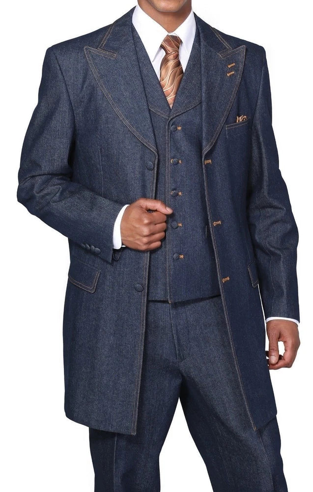 Denim Herenkostuum van 100% Katoen