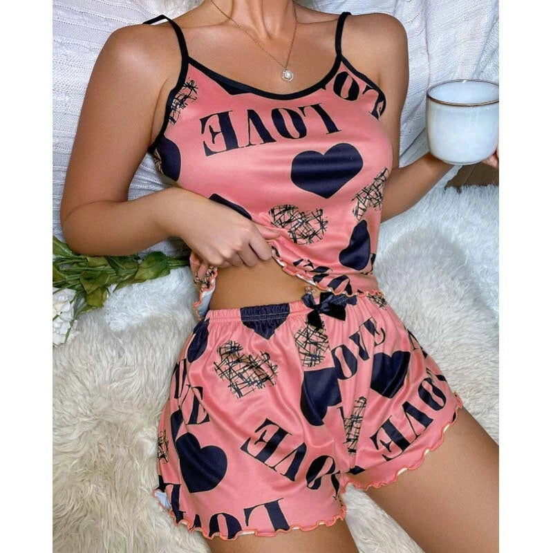 DriDa Vrouwen Zijden Satijnen Pyjama Set