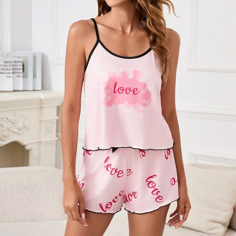 DriDa Vrouwen Zijden Satijnen Pyjama Set