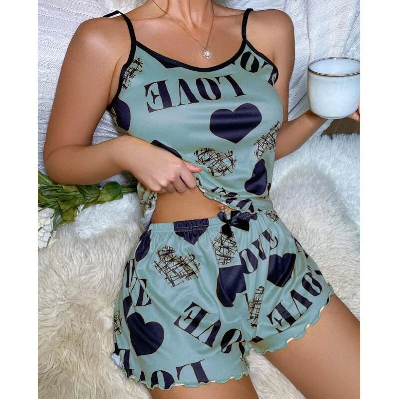 DriDa Vrouwen Zijden Satijnen Pyjama Set