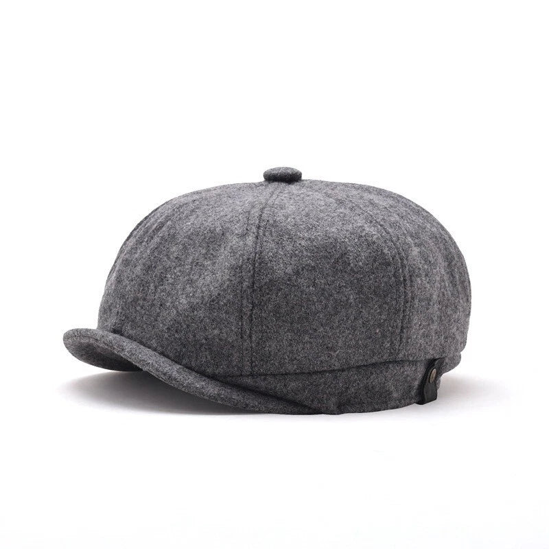 DriDa Klassieke 'Newsboy' Stijl Pet met Pop-Knop Piek