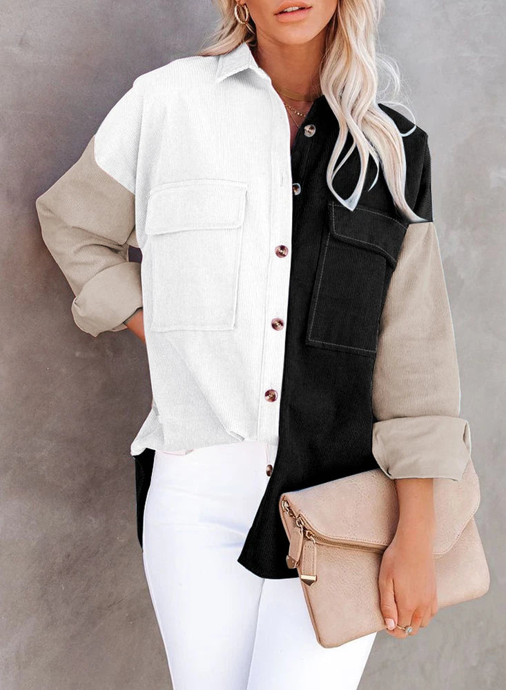 Dames Losvallend Corduroy Overhemd