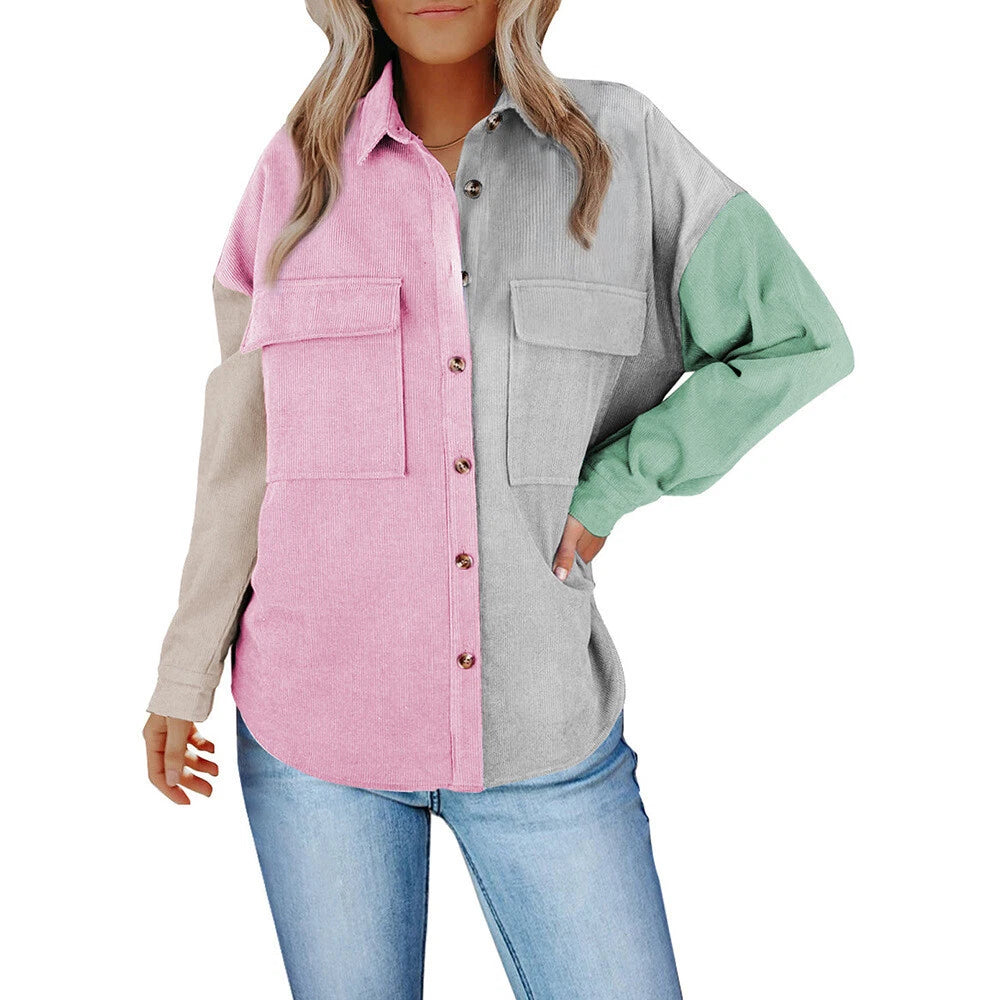 Dames Losvallend Corduroy Overhemd