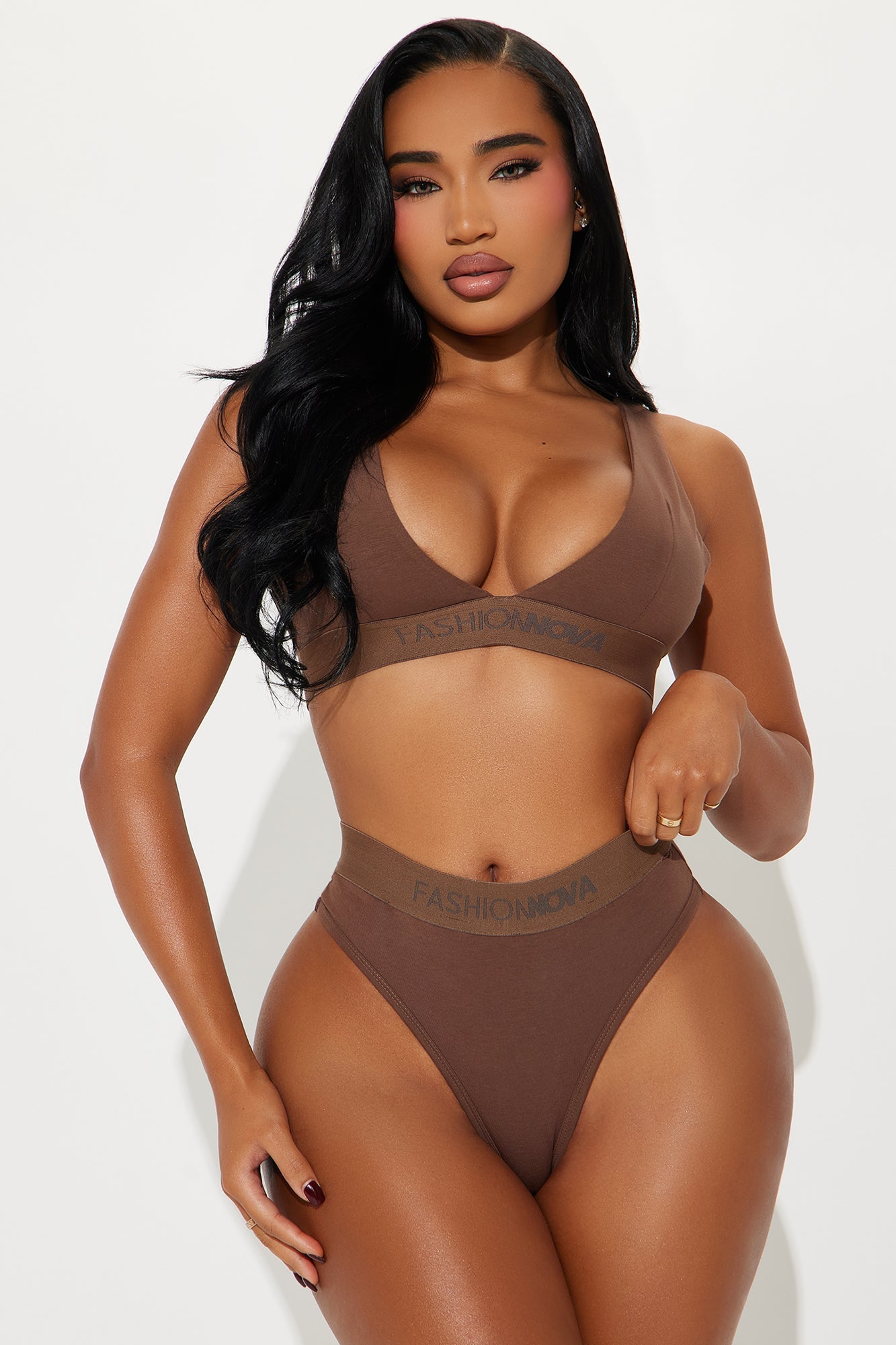 DriDa FN Mood Triangle Bralette en Panty Set – Chocolade