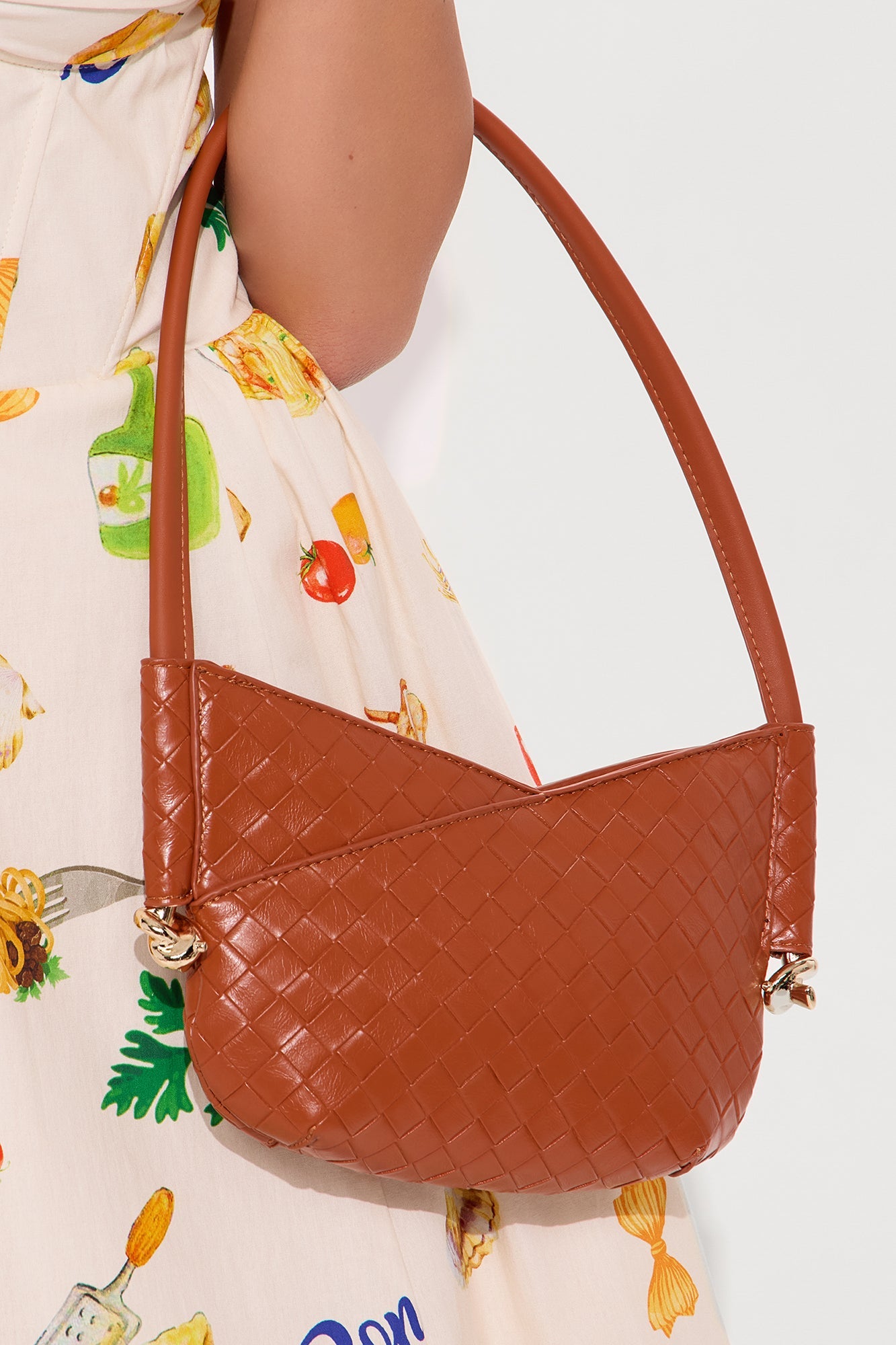 DriDa Miss Kris Geweven Handtas – Cognac