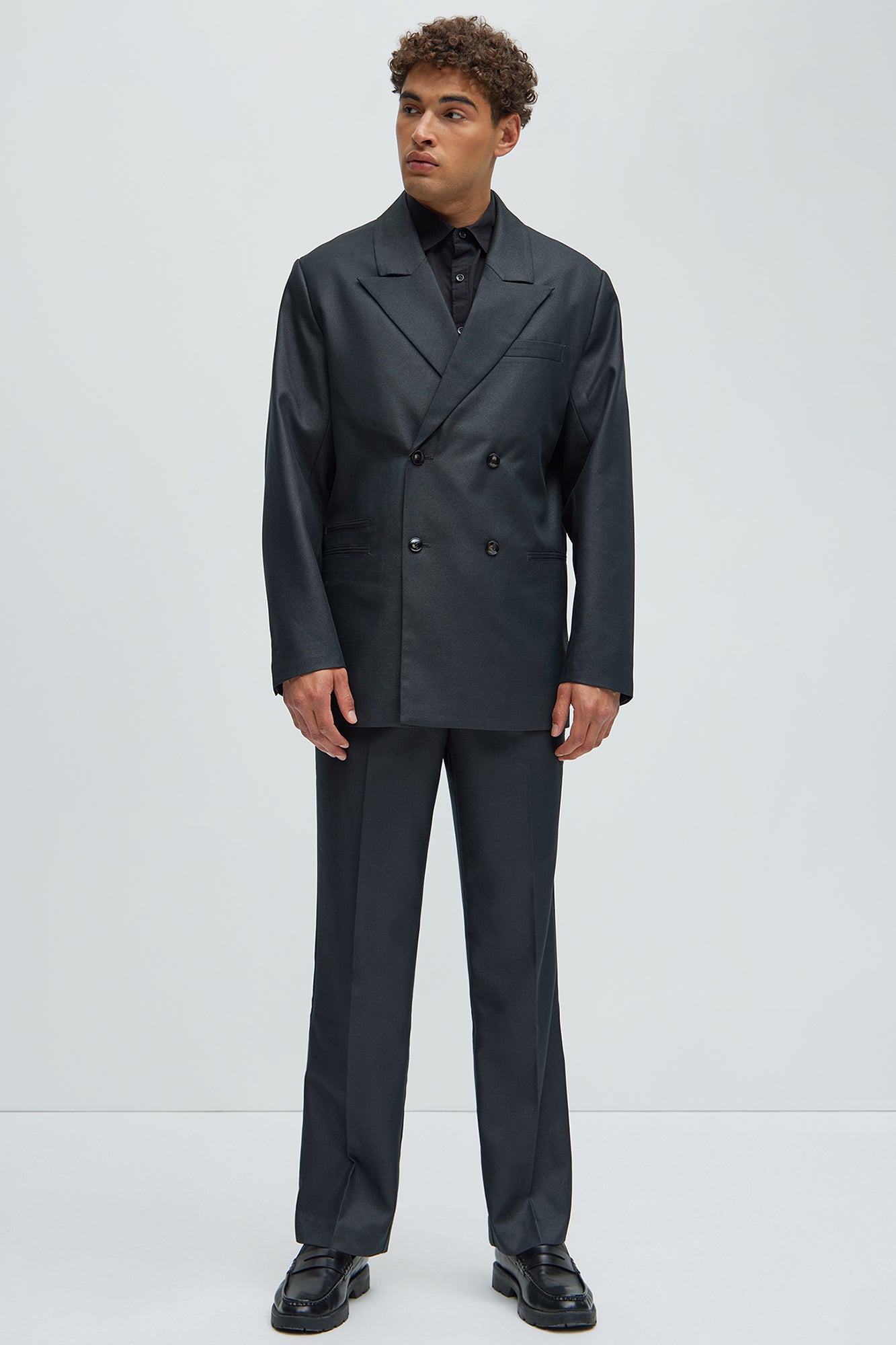 DriDa Hulbert Blazer met Dubbele Rij Knopen – Zwart
