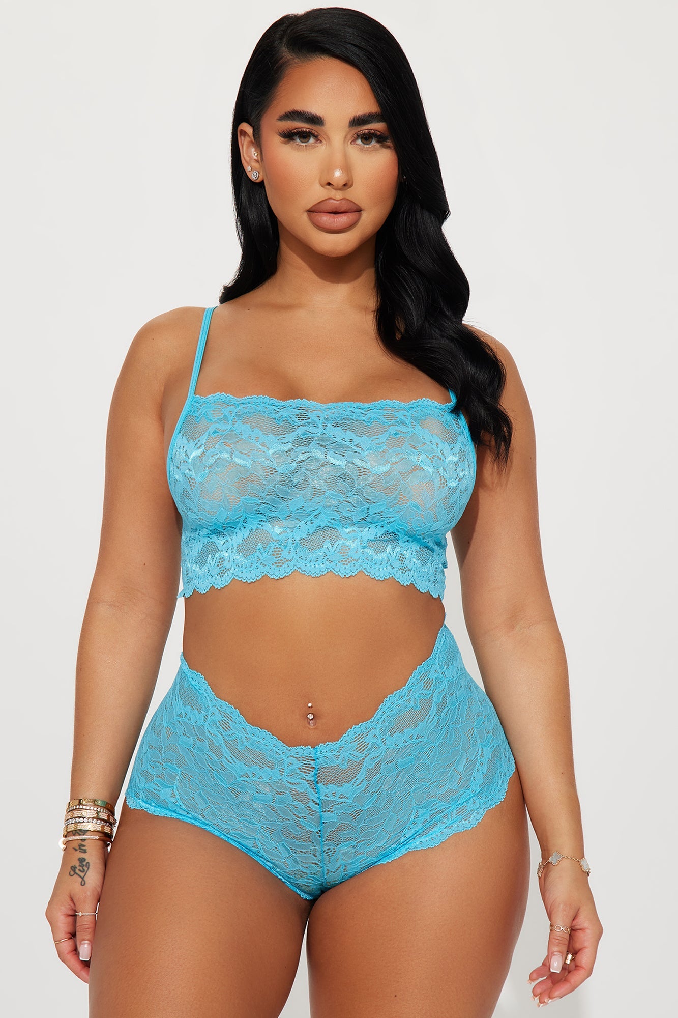 DriDa Zwoele Momenten Lace 2-Delige Set – Turquoise