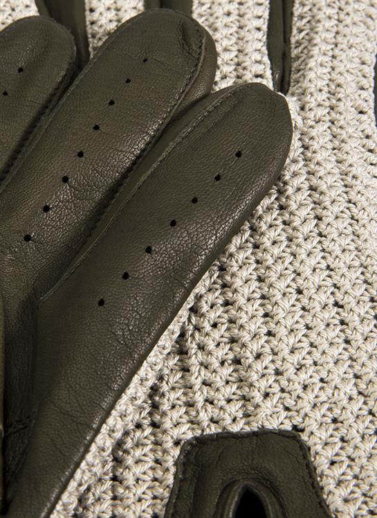 DriDa Heritage Herenhandschoenen van Leer met Gehaakte Achterkant