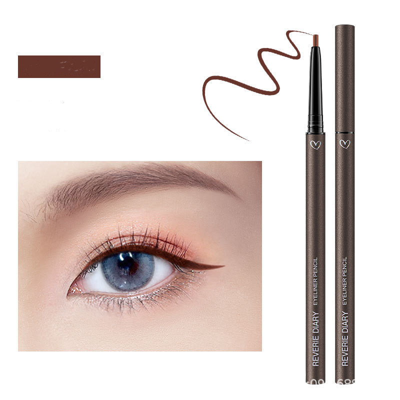 Dream Diary, Eyeliner, Eyelinerpotlood, Crème, Zeer dun Bruin Waterdicht.