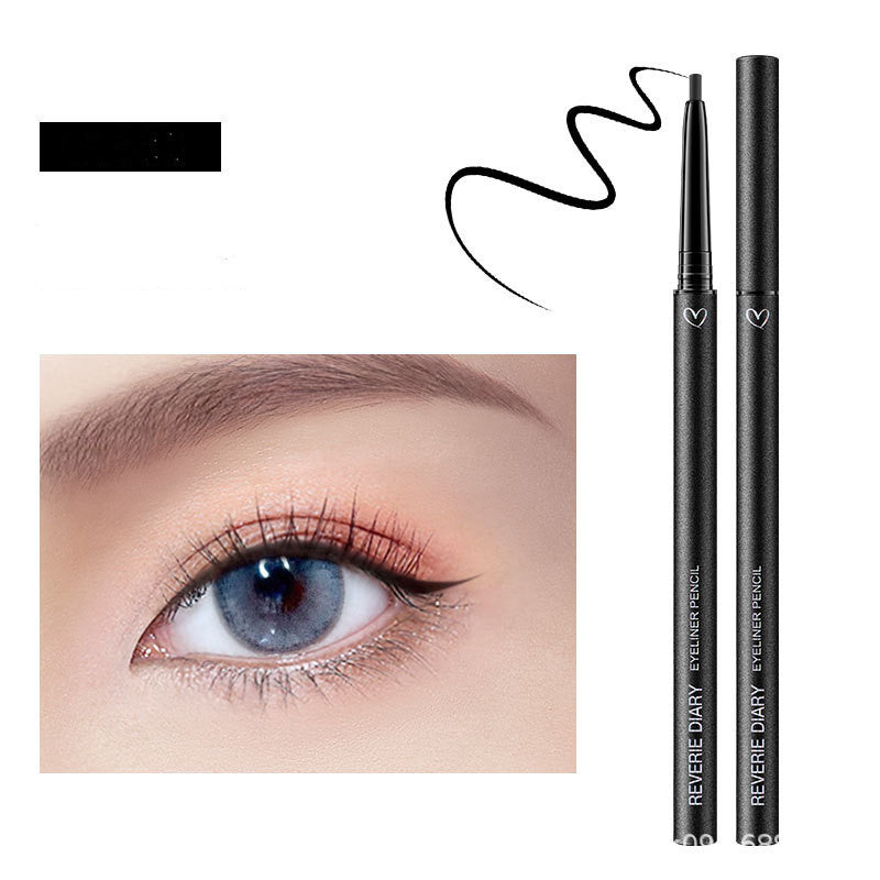 Dream Diary, Eyeliner, Eyelinerpotlood, Crème, Zeer dun Bruin Waterdicht.