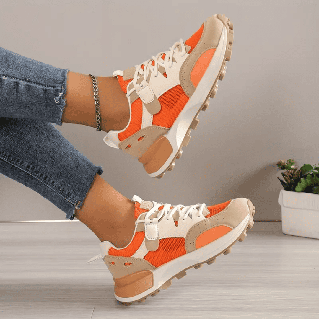 Sarah | Casual damessneakers met kleurblokken