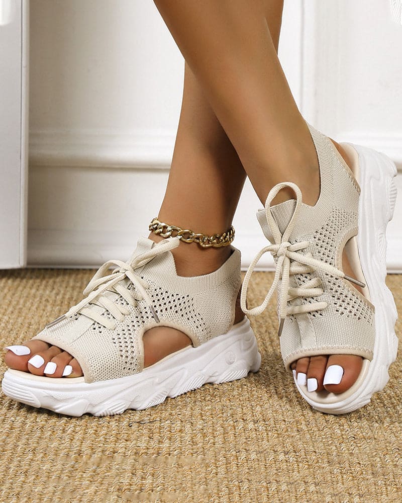 Mabel Casual Platte Sandalen Met Dikke Zachte Zool