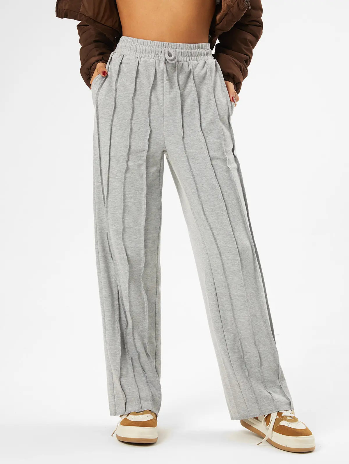 LuxeStitch Striped Trousers